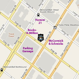 Map of Pup Squad at the Houston Pavilions