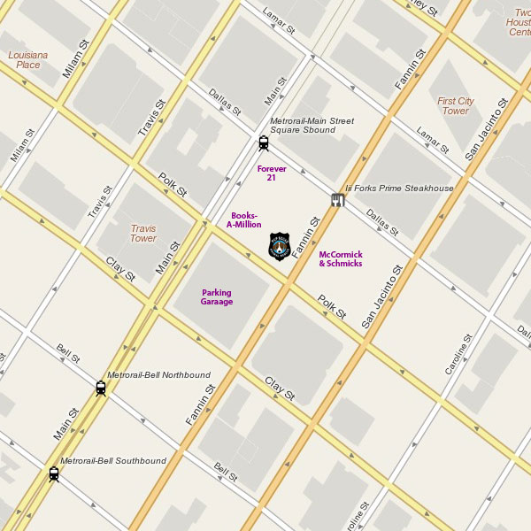 Map of Pup Squad at the Houston Pavilions